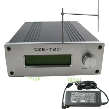 Czh CZE-T251 Профессиональный FM-радиопередатчик, регулируемая мощность 0-25 Вт, комплект дипольной антенны 1/2 волны