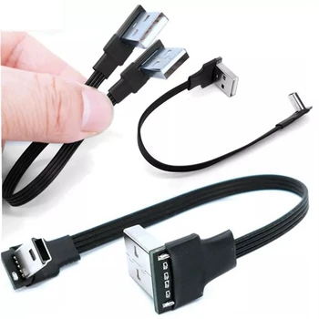 Dual doppel Ellenbogen winkel USB 2,0 Typ A typ-eine 90 Grad Right angle Daten Kabel für Festplatte computer