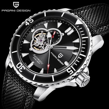Дизайн Pagani 2021, Новые роскошные модные мужские механические часы с сапфировым стеклом 44 мм, водонепроницаемые часы с ночным освещением, Мужские часы