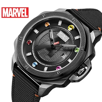 Мужские часы Marvel Diege Iron Man Повседневный хрустальный Календарь Мужские водонепроницаемые кварцевые часы Relogio Masculino