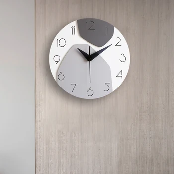 Офисные Настенные часы в Скандинавском стиле, Круглые Кварцевые Классические Креативные Настенные часы, Бесшумная Эстетическая Мода, Wanduhr Home Decorarion GXR45XP
