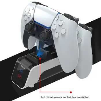 Подставка для зарядки Портативный прочный светодиодный индикатор зарядки Двухъядерный игровой контроллер зарядная станция зарядная док-станция для PS5