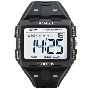 Спортивные часы Многофункциональные часы с большим циферблатом Водонепроницаемые Цифровые Мужские часы Прочные Наручные часы Мужские часы Reloj Hombre